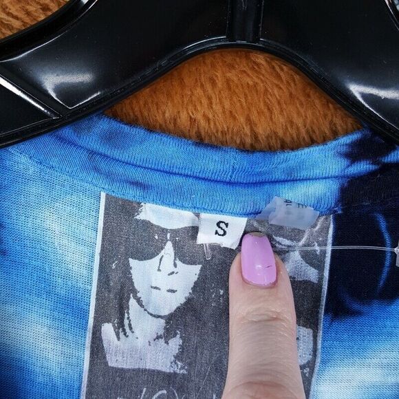 YOUNG FABULOUS BROKE Womens Top Small Blue Pullover Tank Tie Dye Stretch YFB - Picture 2 of 7